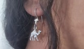 Egyptian Camel Silver Earrings